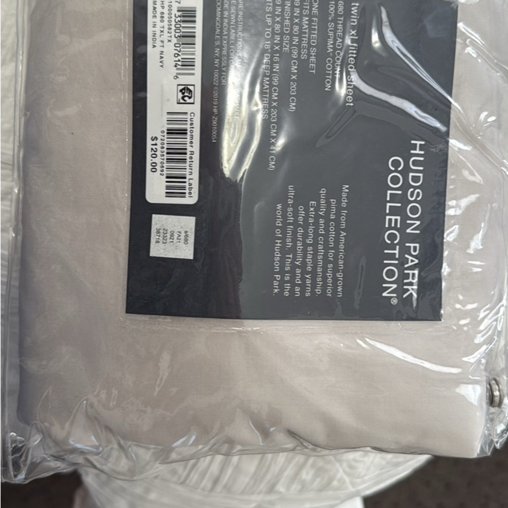 Hudson Jeans Cream Bedding Sheets